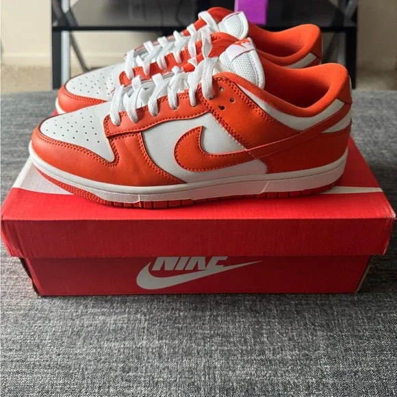 Orange and White Nike Dunks - Picture 3 of 7